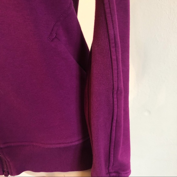 Athleta Triumph Hoodie Sweatshirt Jacket Velvet Plum Sz XS - Picture 9 of 12
